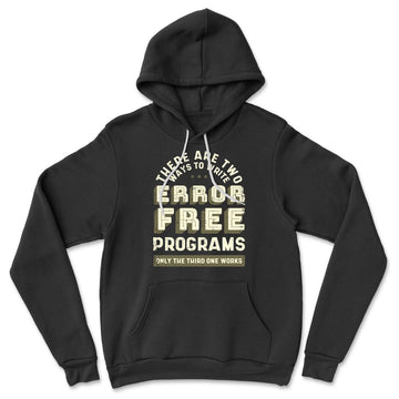 How Many Ways To Write Error Free Programs Hoodie in Black color